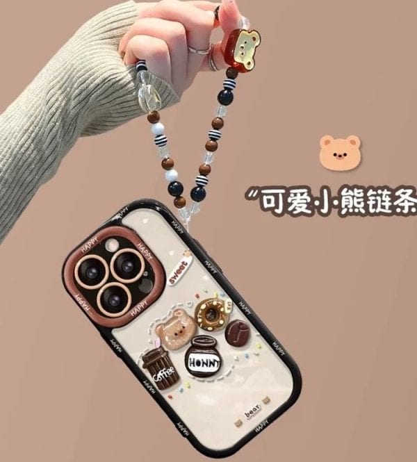 Cute Sweet 3D Brown Coffee Cases with Charm available for iPhone - Image 3