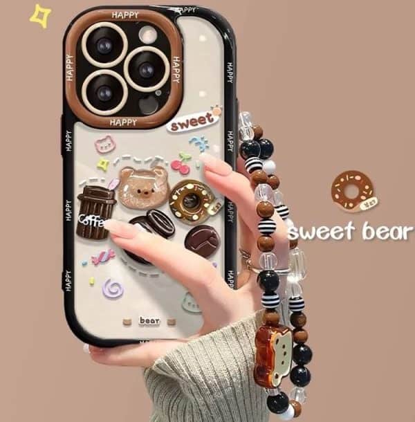 Cute Sweet 3D Brown Coffee Cases with Charm available for iPhone - Image 2