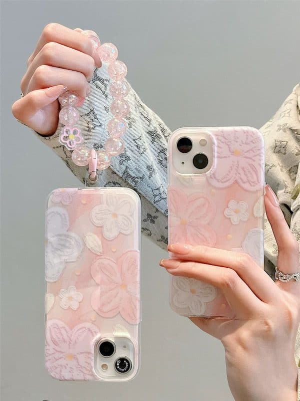 Designer Floral Cases with Charms for iPhone - Image 3